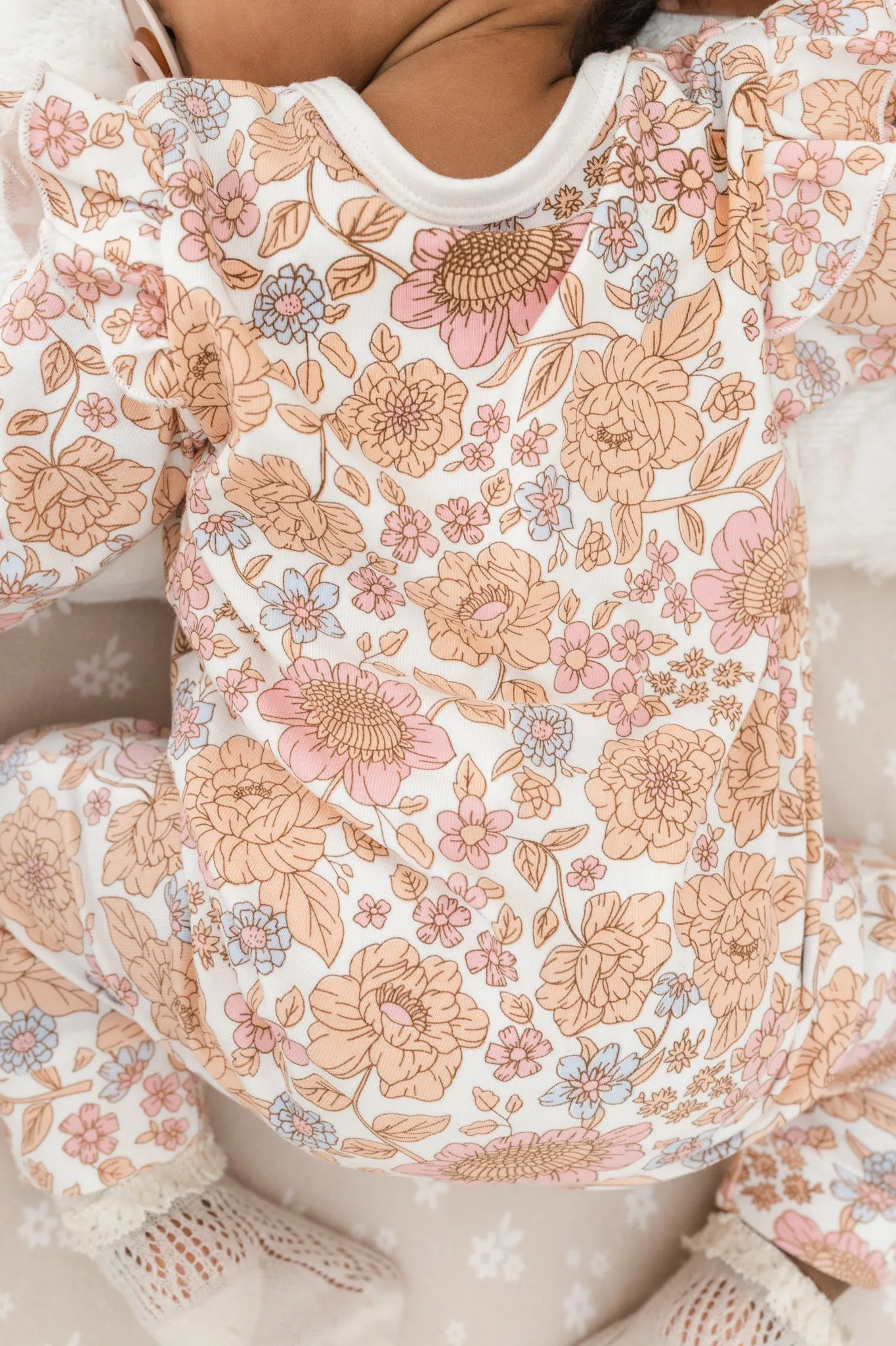 Floral Baby Jumpsuit   Bow