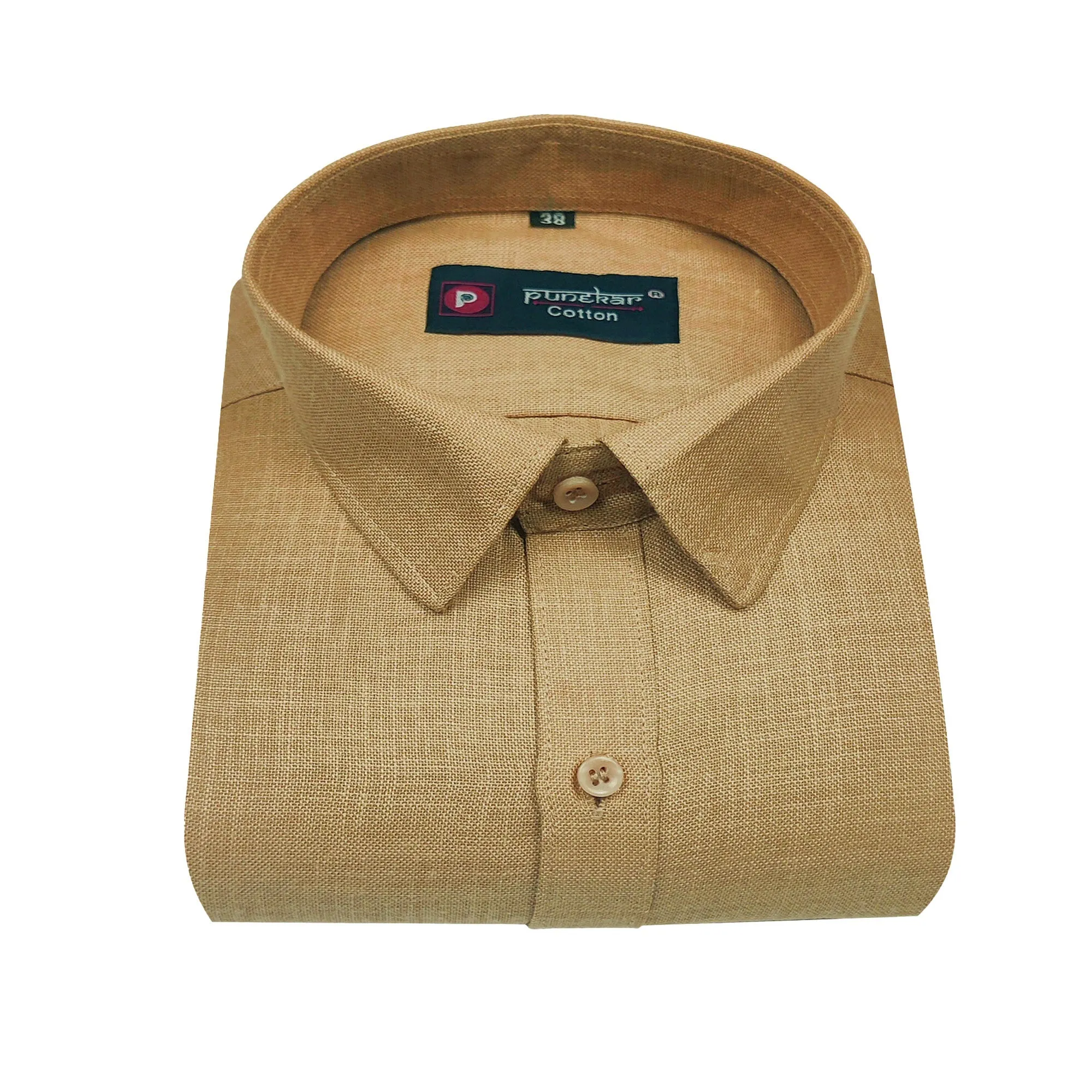 Font Color Blended Linen Shirt For Men's