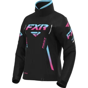 FXR Team FX Snowmobile Jacket Black/Sky-Pink Fade