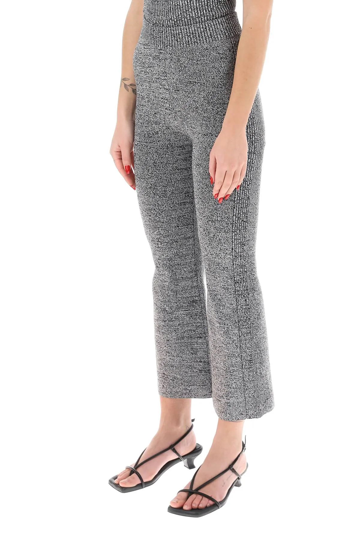 GANNI stretch knit cropped pants