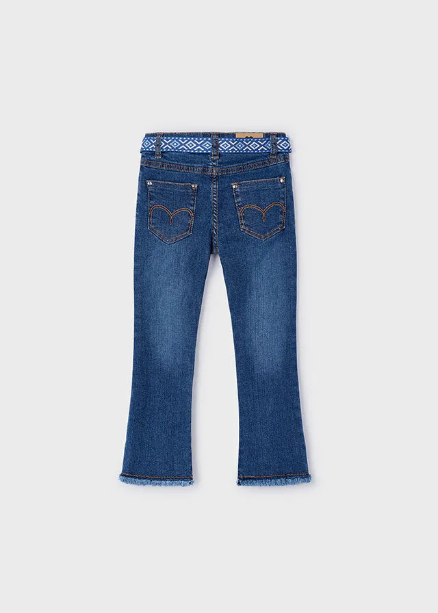 Girls Fringed Jeans w/Belt