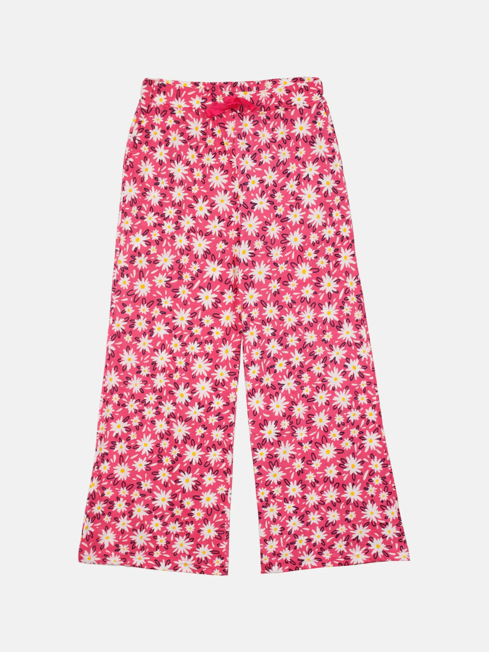 Girls Pack of 2 Cotton Printed Flared Pajama