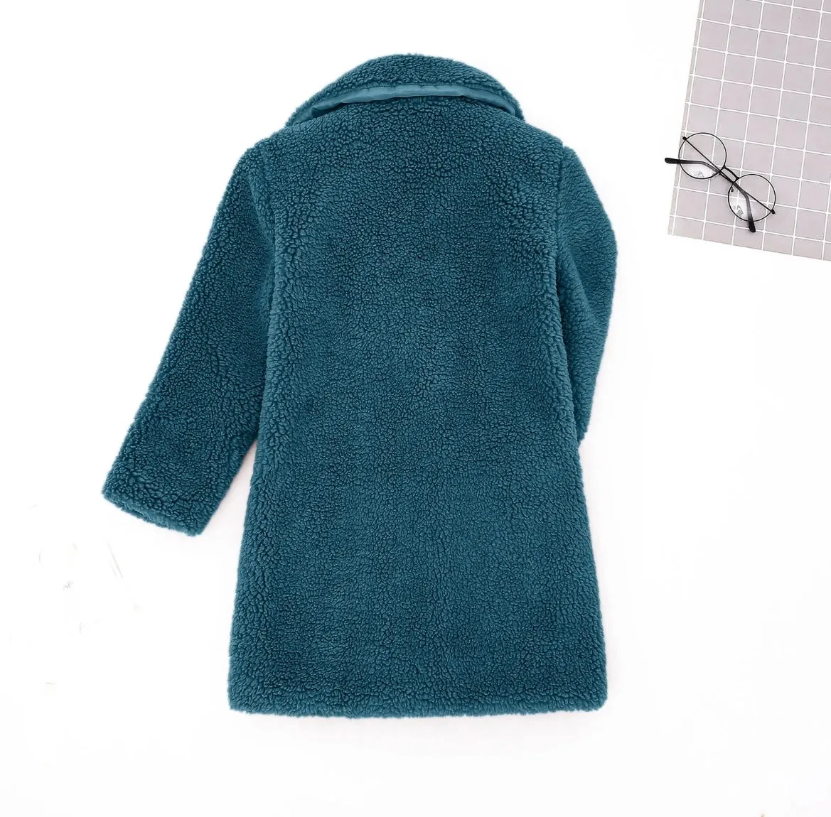 Girls Sherpa Coat - Teal