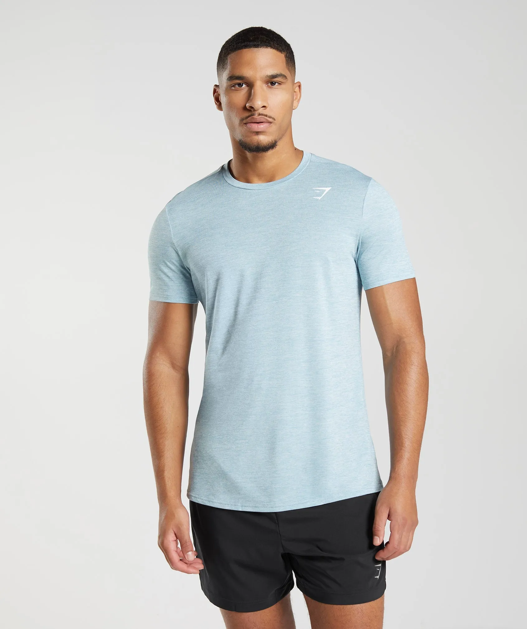 Gymshark Arrival T-Shirt - Iceberg Blue/Icy Blue Marl