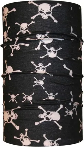 HeadLOOP multifunctional scarf black kids skull pirate bandana headscarf microfibre