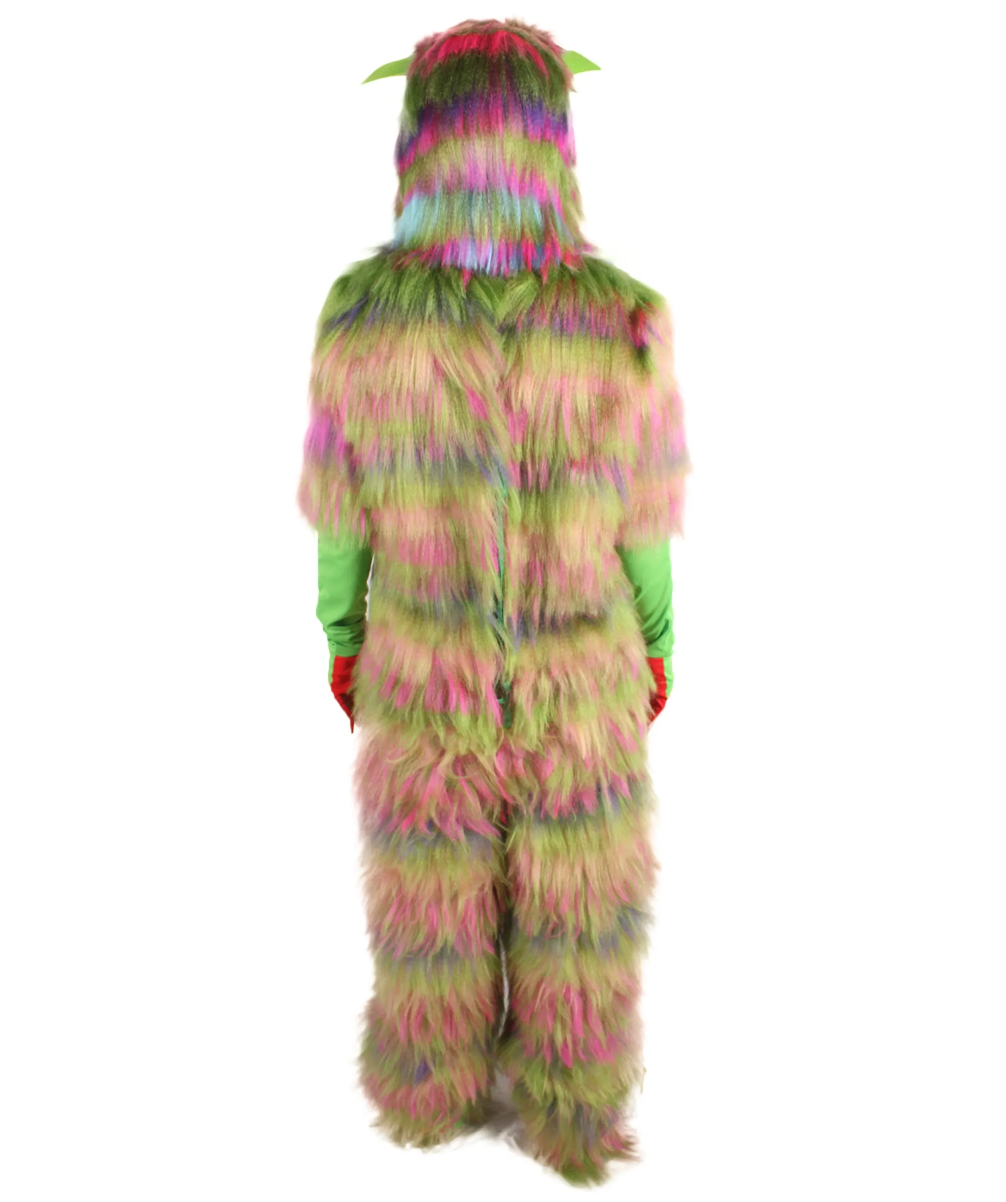 HPO Adult Unisex Vibrant Colored Evil Furry Monster Costume| Perfect for Halloween| Flame-retardant Synthetic Fabric