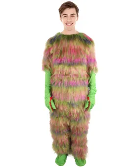 HPO Adult Unisex Vibrant Colored Evil Furry Monster Costume| Perfect for Halloween| Flame-retardant Synthetic Fabric