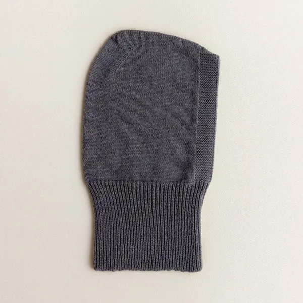 Hvid Knitted Balaclava Eddy - Charcoal