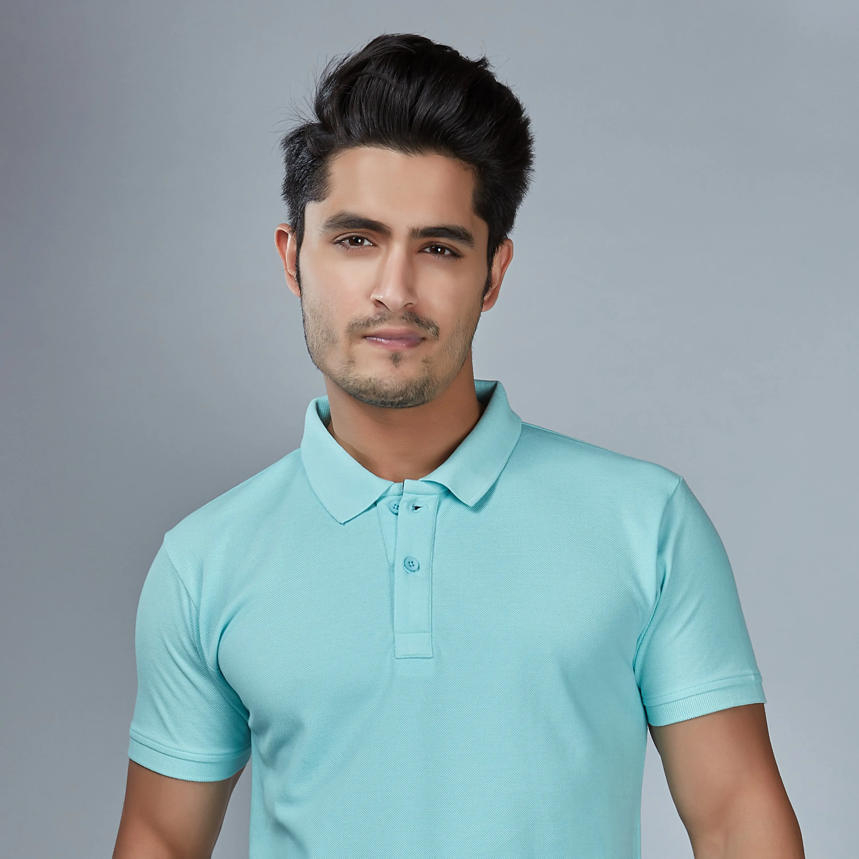 Icy Blue Half Sleeve Polo T-Shirt