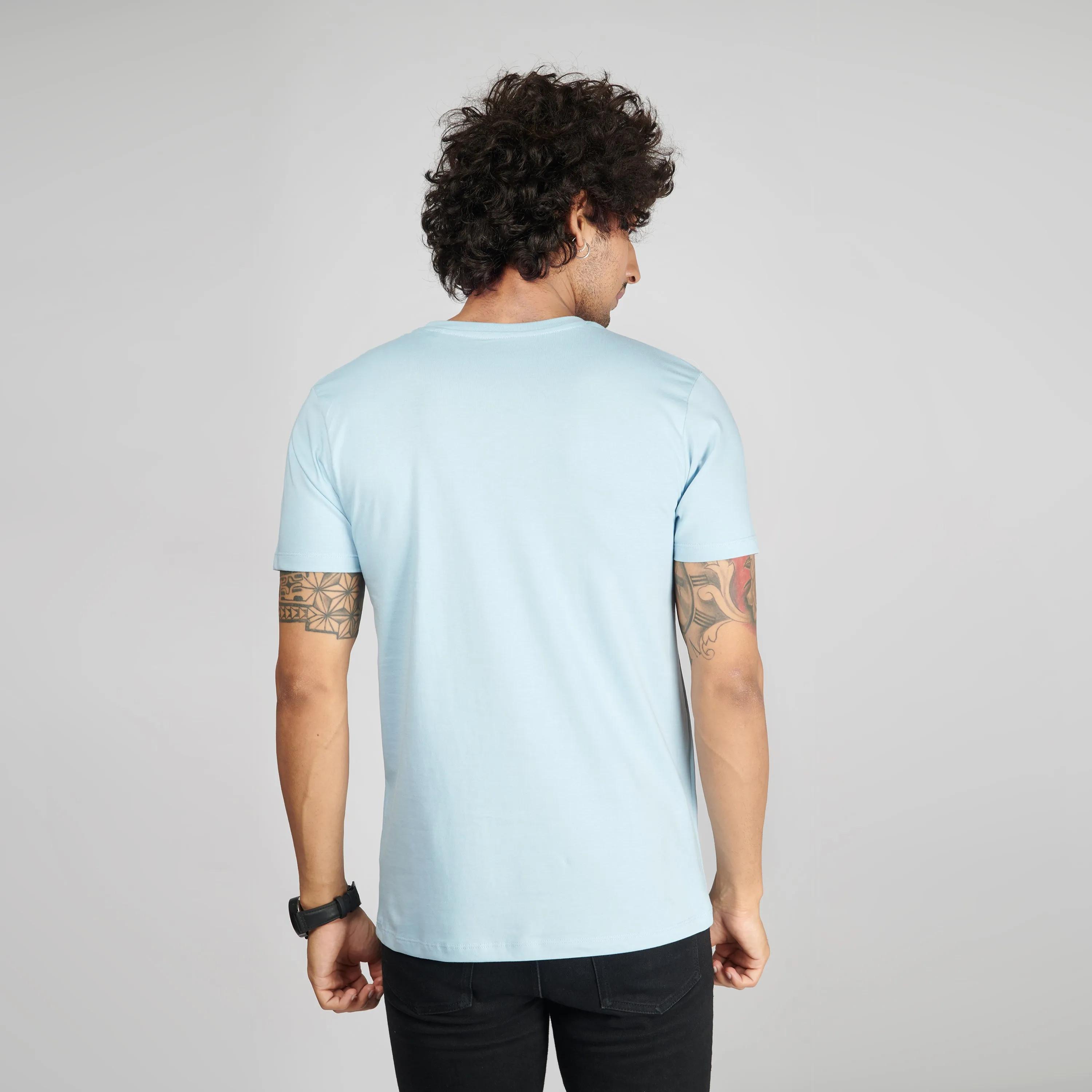 Icy Blue Half Sleeve T-Shirt