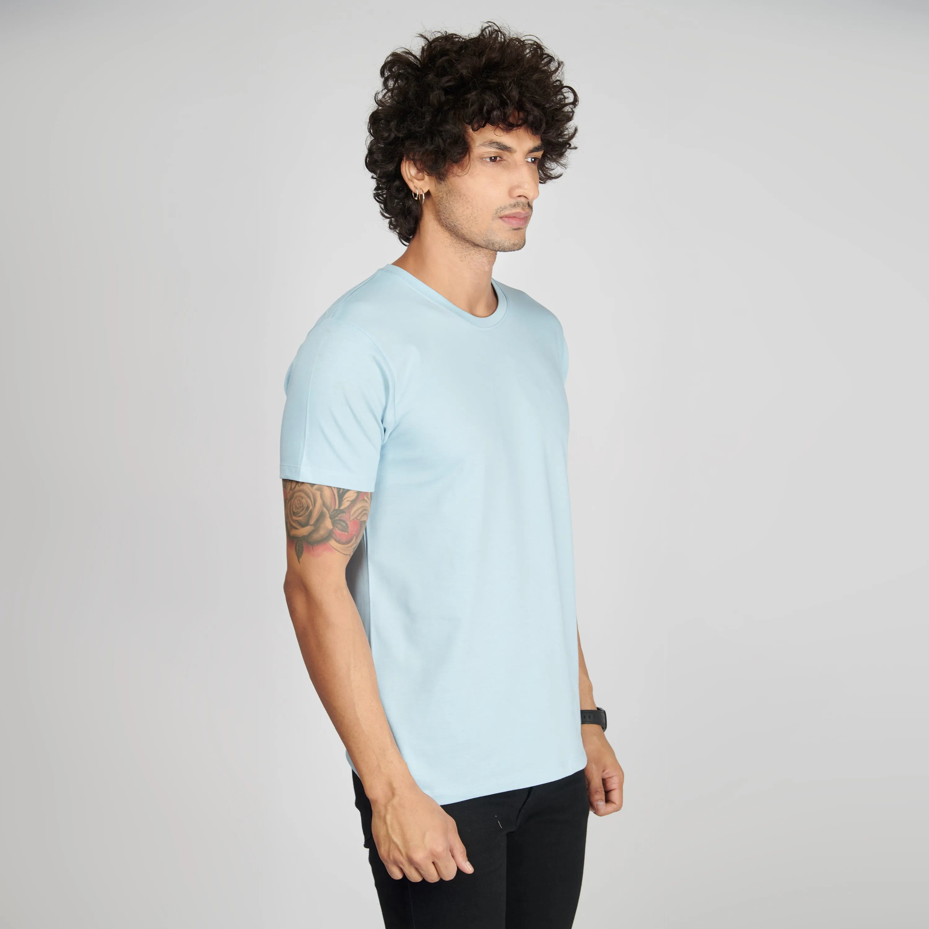 Icy Blue Half Sleeve T-Shirt