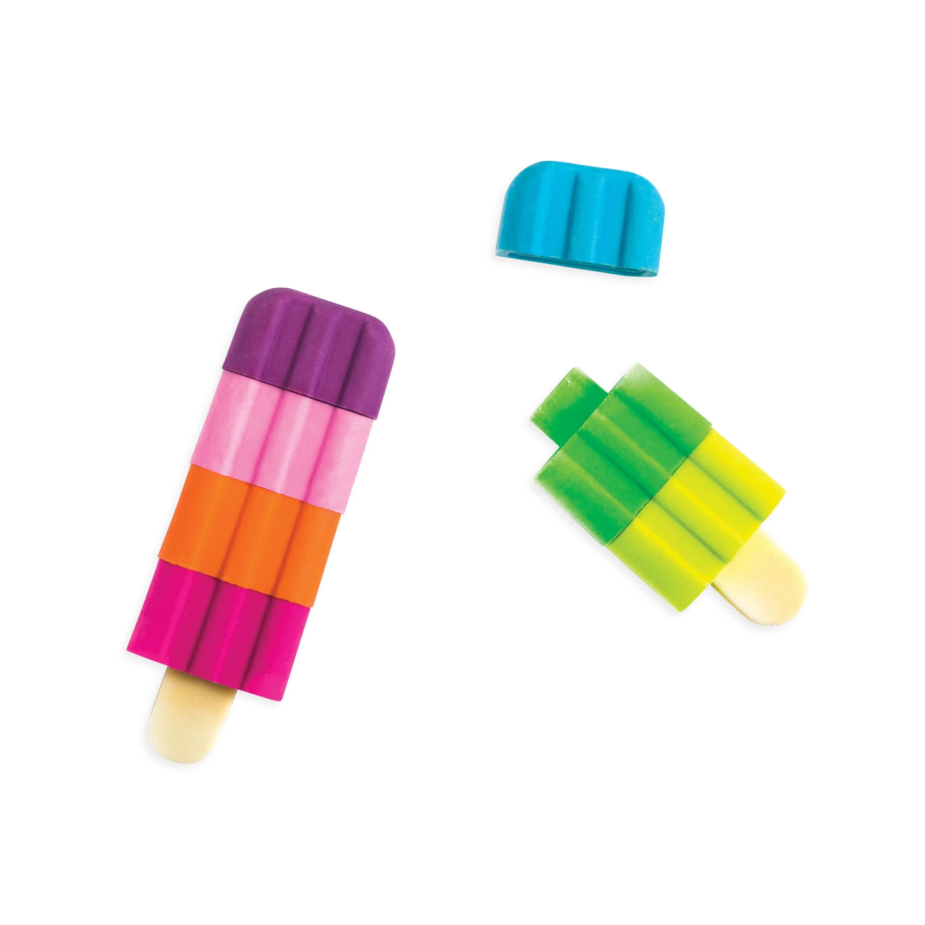 Icy Pops Scented Puzzle Erasers - Set of 4