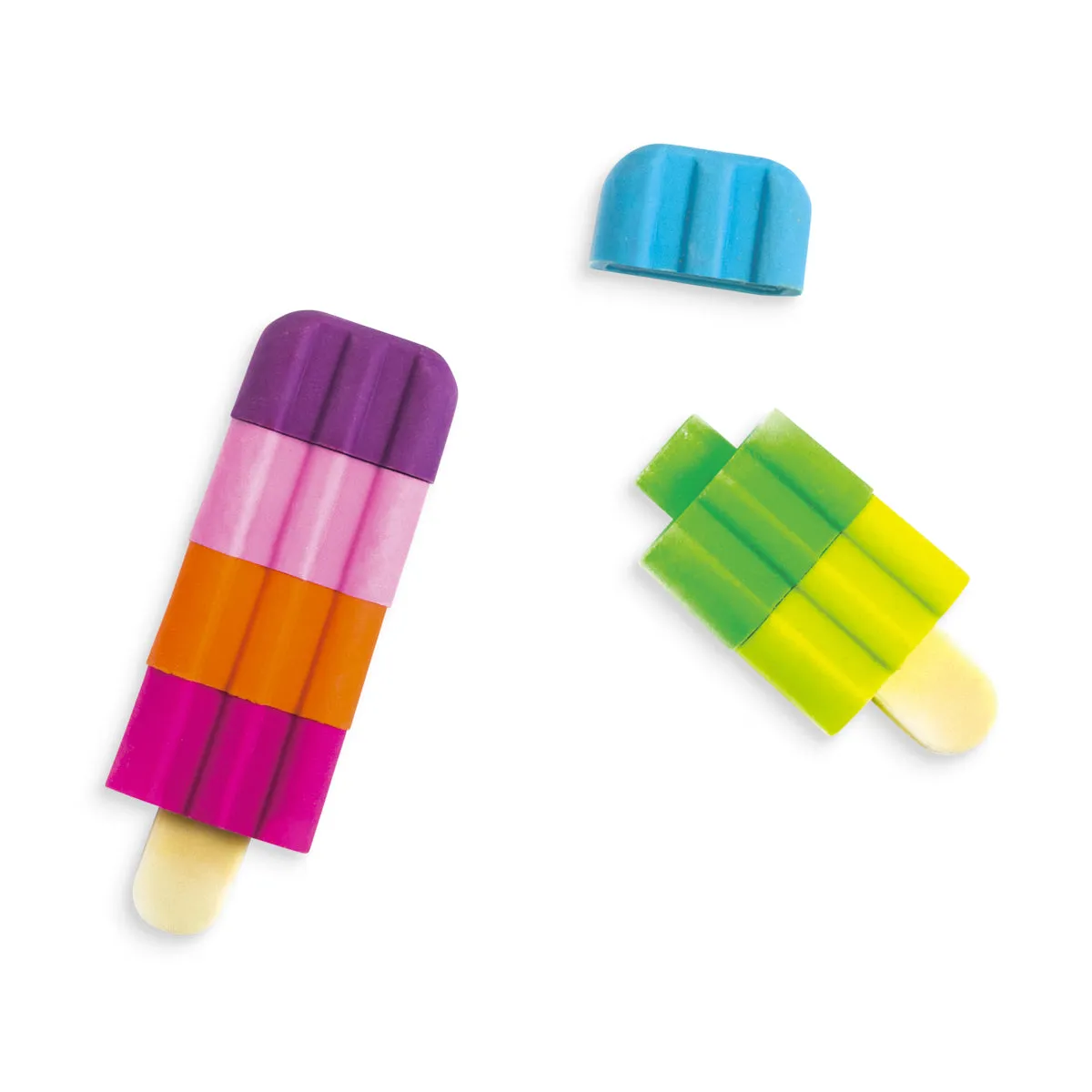 Icy Pops Scented Puzzle Erasers - Set of 4