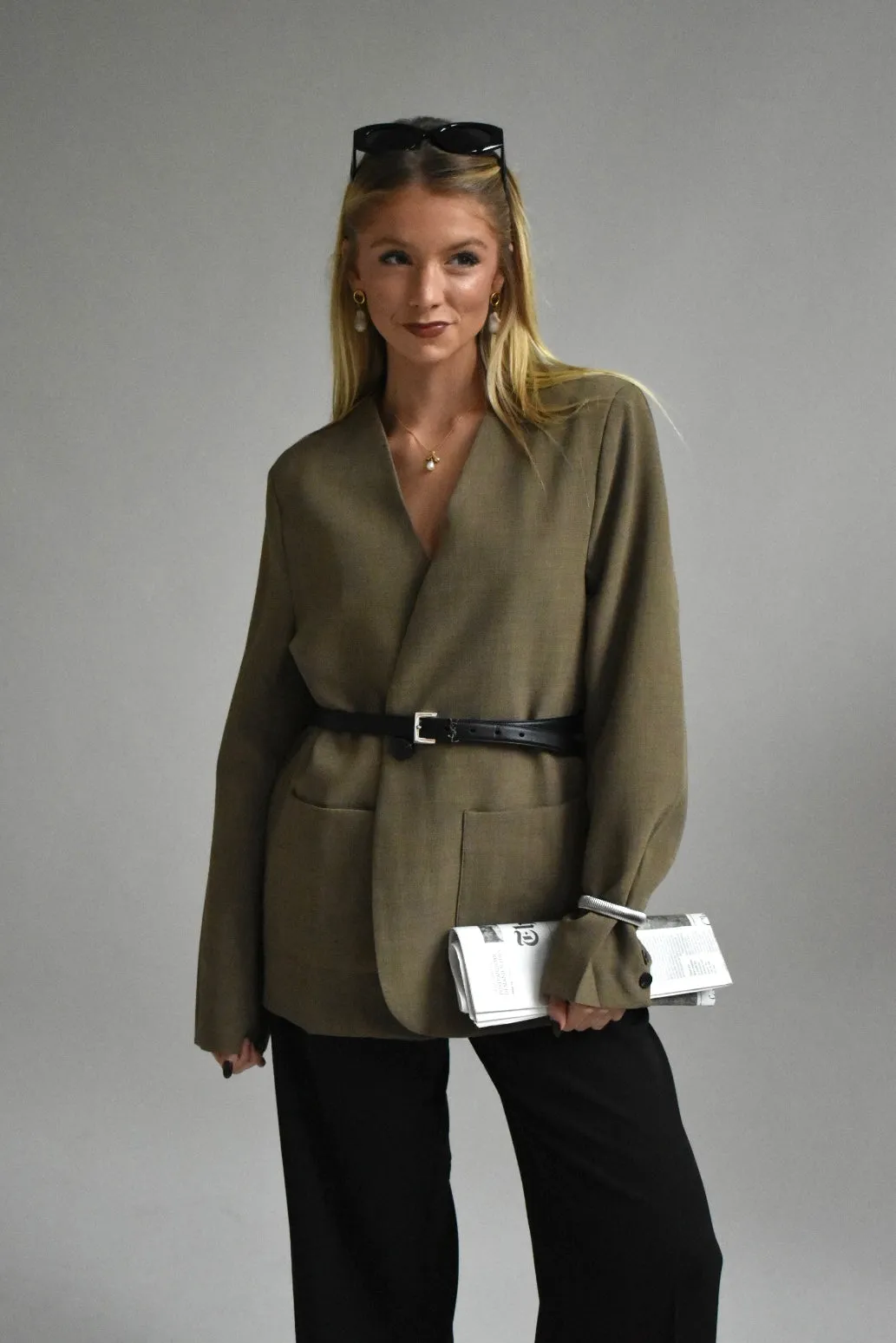 It girl oversized blazer - Olive