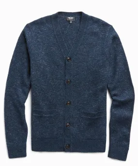 Italian Merino Cardigan in Navy