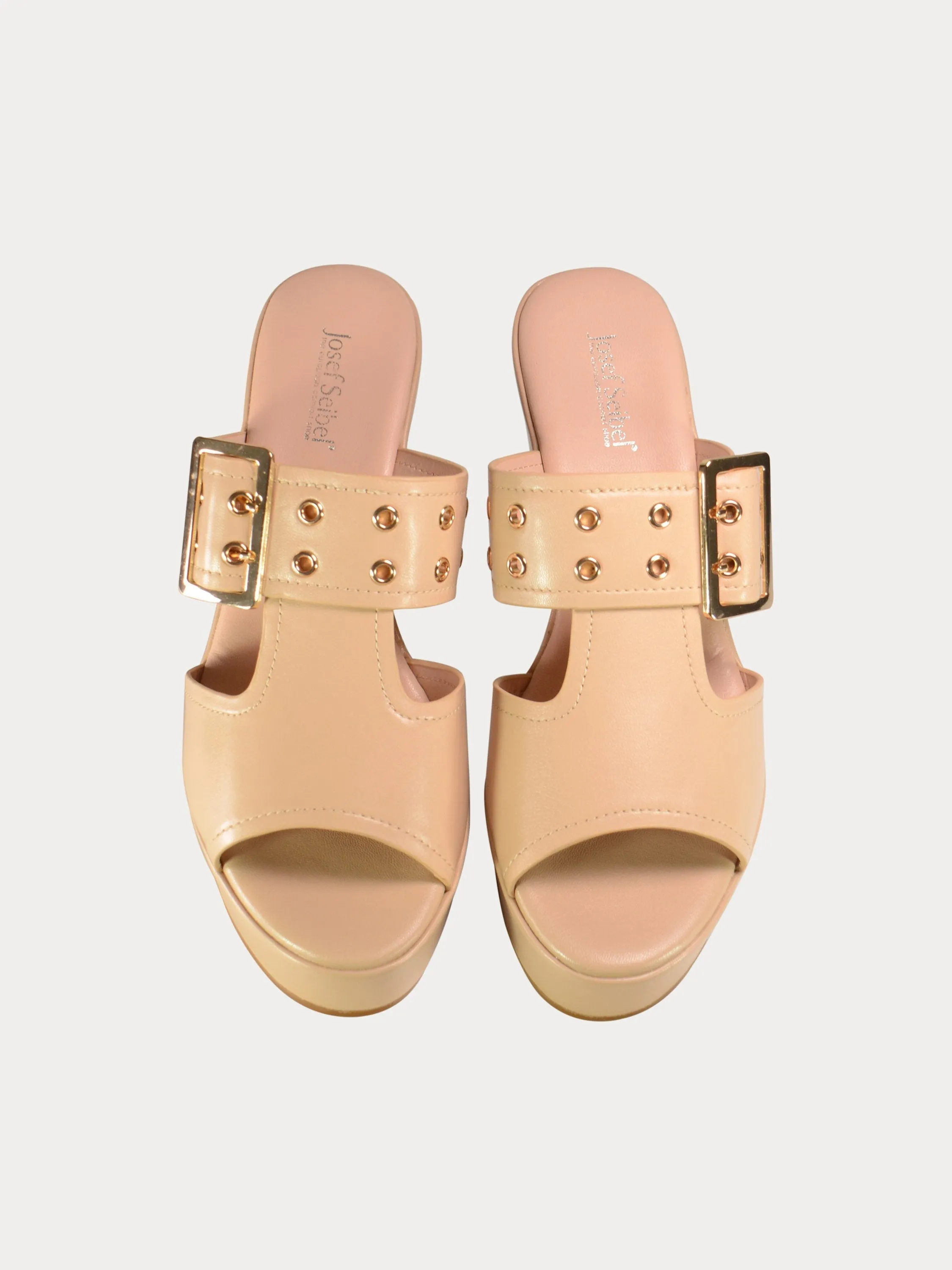 Josef Seibel Buckle Strap Leather Wedges