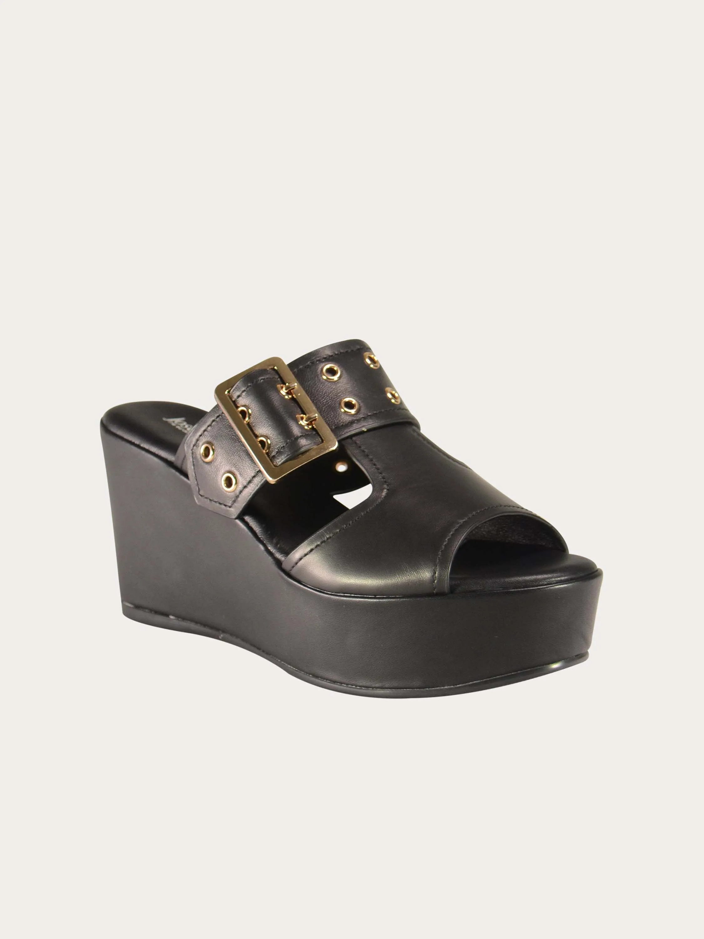 Josef Seibel Buckle Strap Leather Wedges