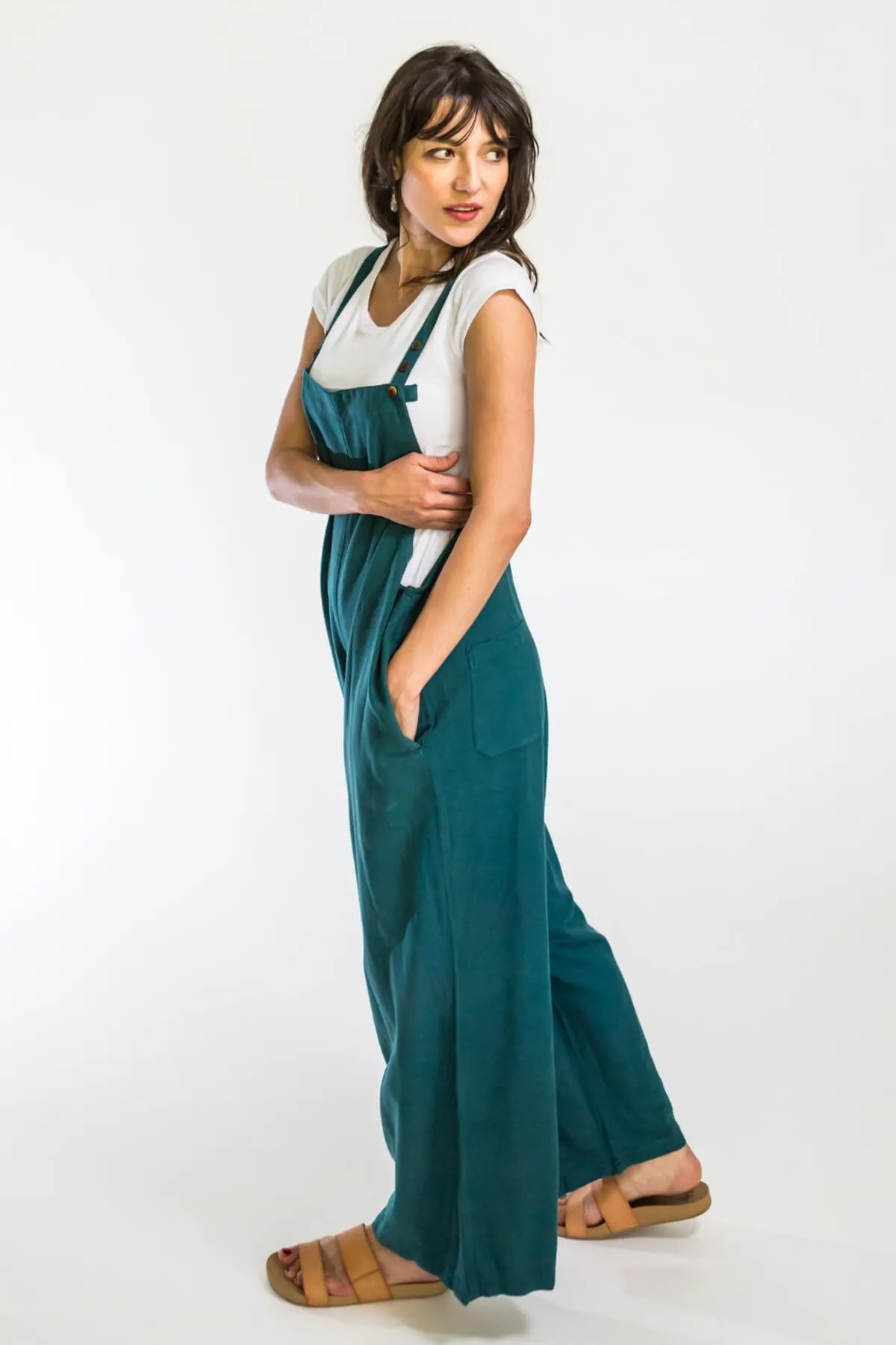 Juanita Overalls Long - Turquoise