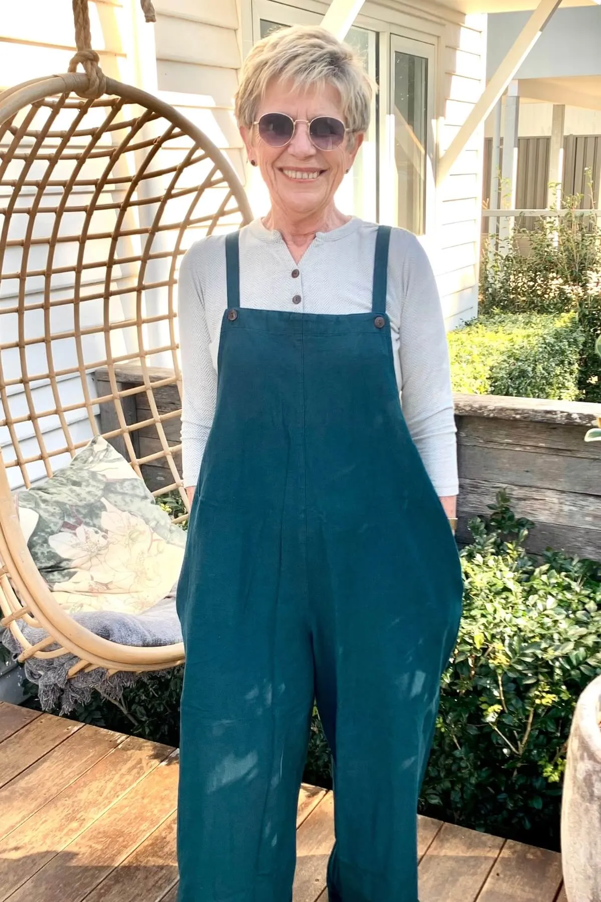 Juanita Overalls Long - Turquoise