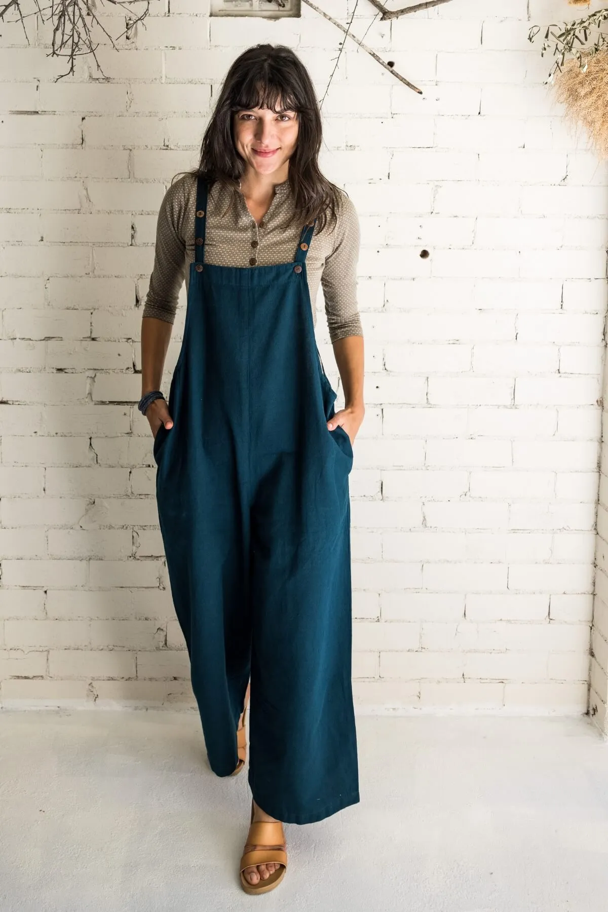 Juanita Overalls Long - Turquoise