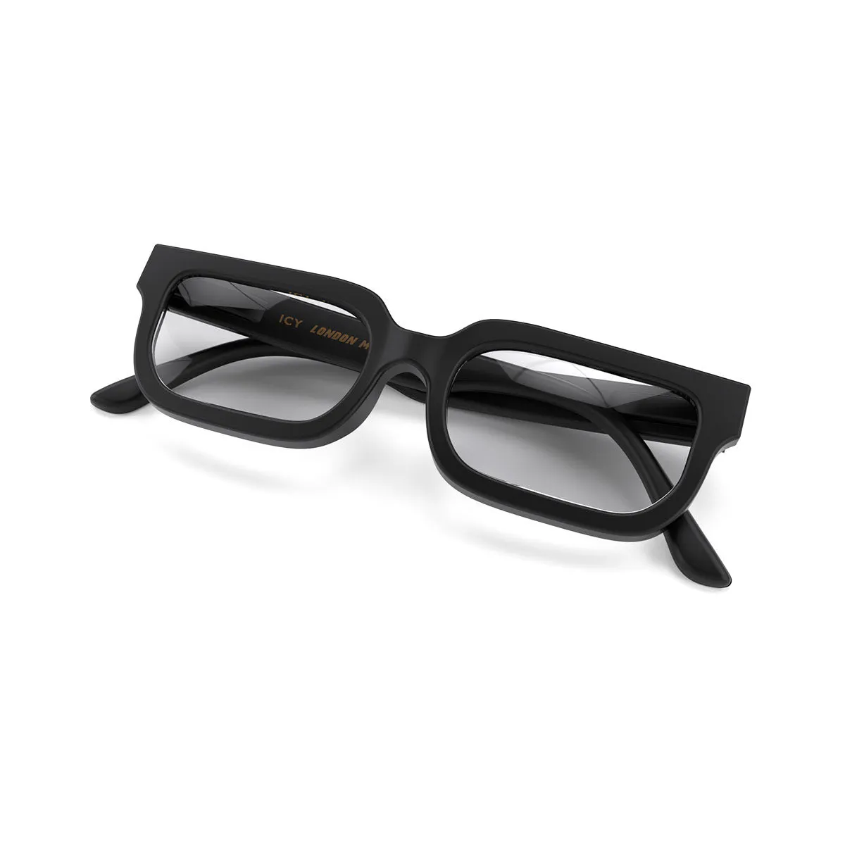 London Mole Icy Blue Blocker Glasses Matte Black