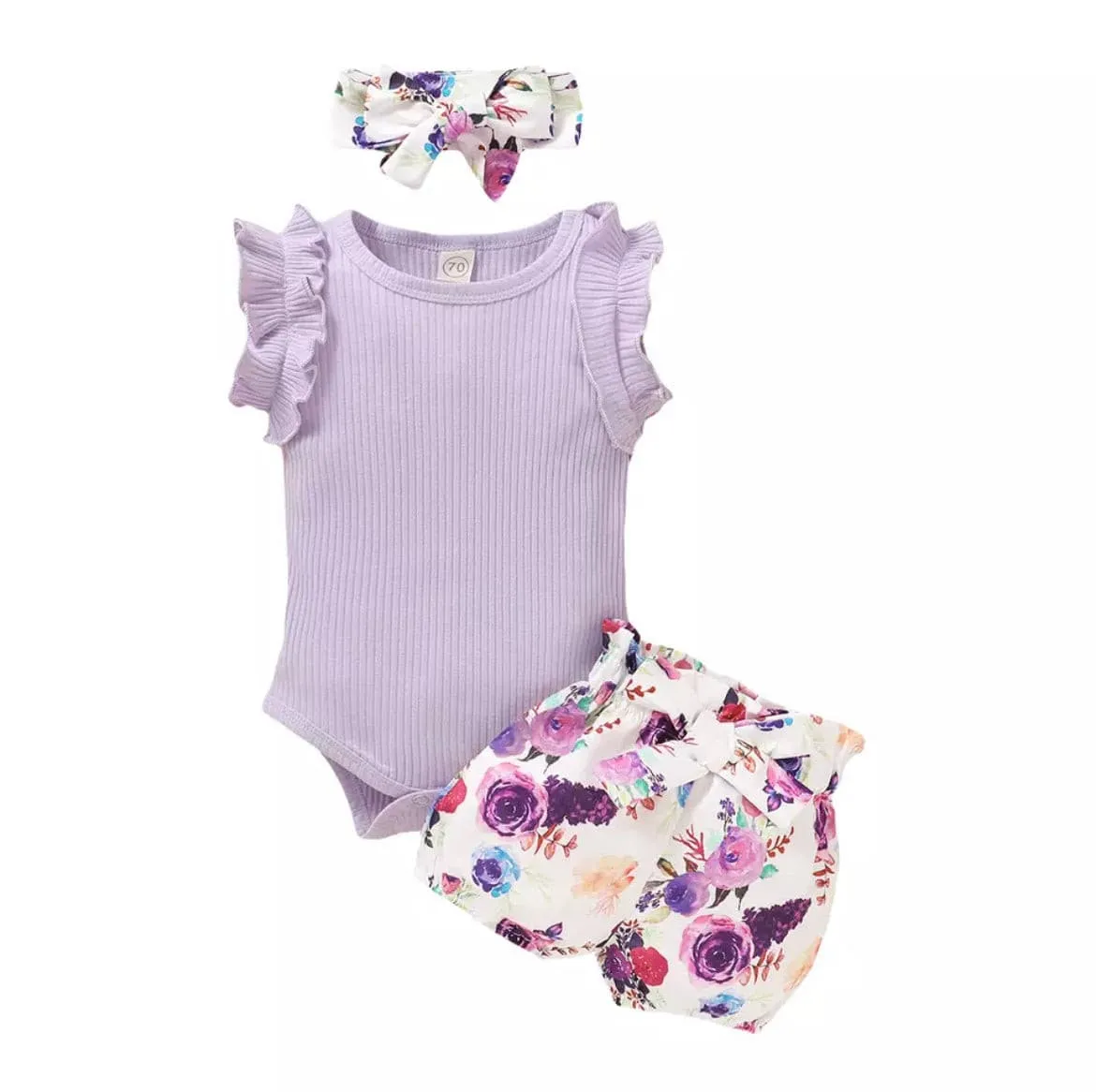 Lookin Fresh - Girls 3 piece suit set with matching headband