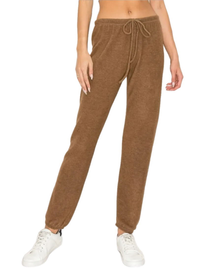 Lounge comfy and cozy pants with elastic drawstring pants with elastic at ankles- H. Navy