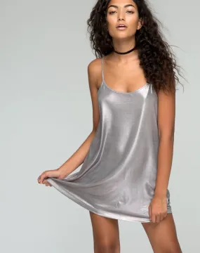 Lustre Slip Dress in Frozen Shimmer Ice