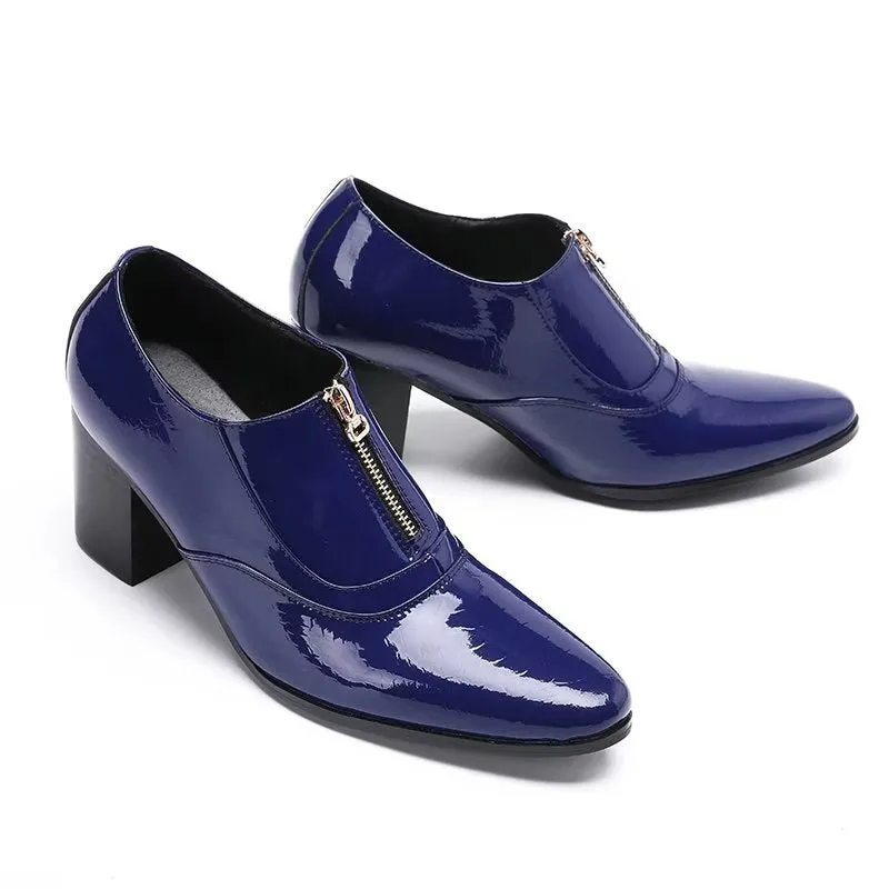 LuxeCroco Genuine Leather Slip-on Dress Shoes