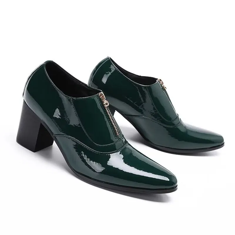 LuxeCroco Genuine Leather Slip-on Dress Shoes