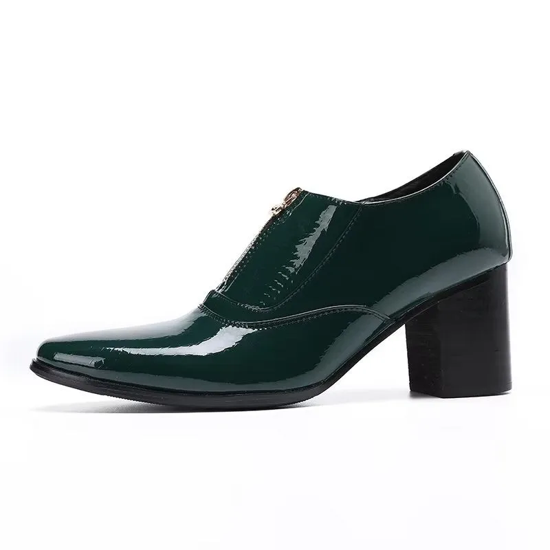 LuxeCroco Genuine Leather Slip-on Dress Shoes