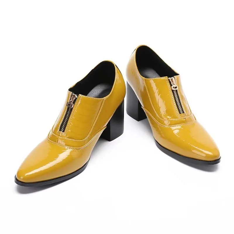 LuxeCroco Genuine Leather Slip-on Dress Shoes