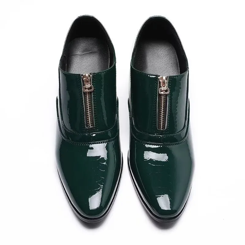 LuxeCroco Genuine Leather Slip-on Dress Shoes