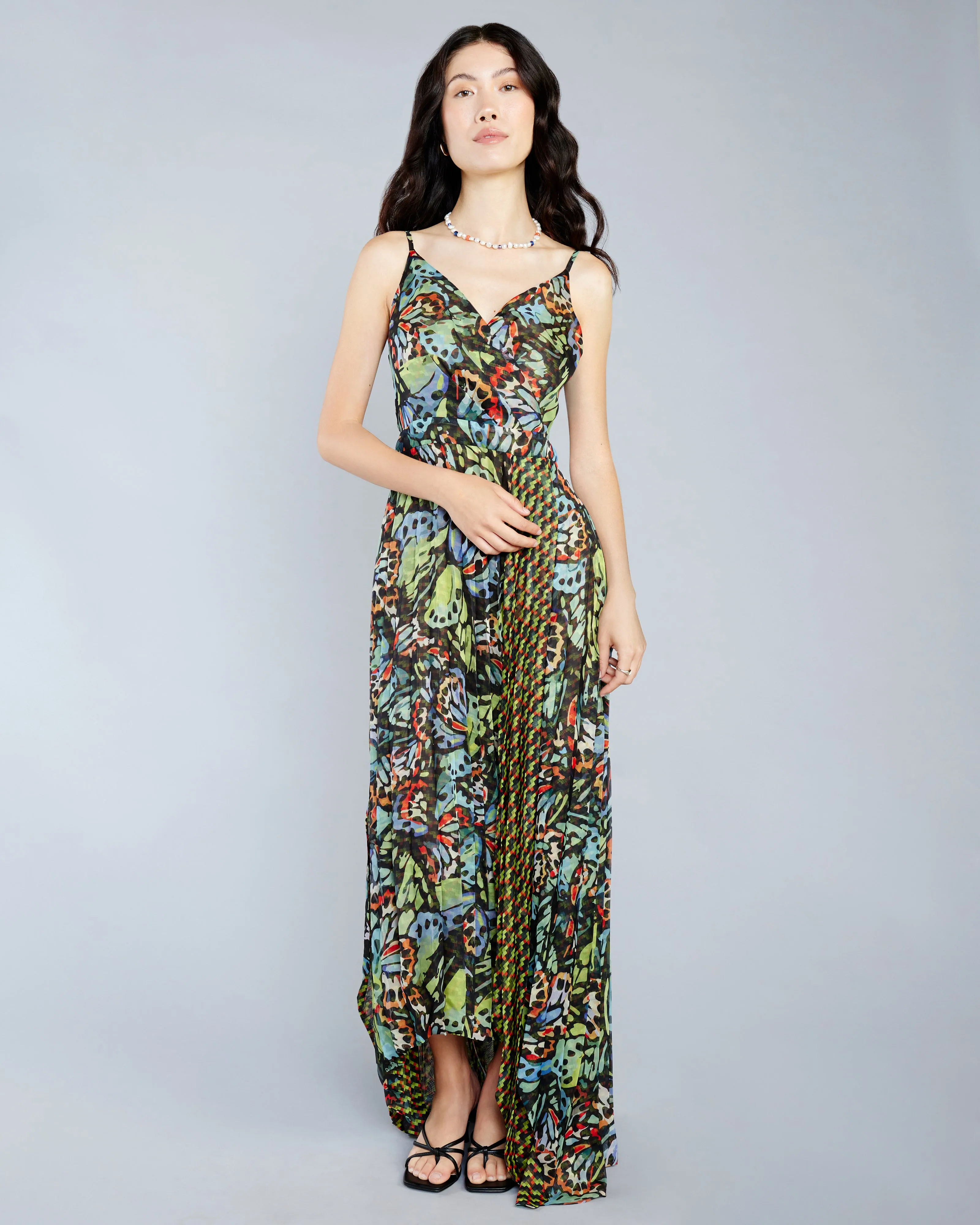 Malachite Butterfly Empire Dress