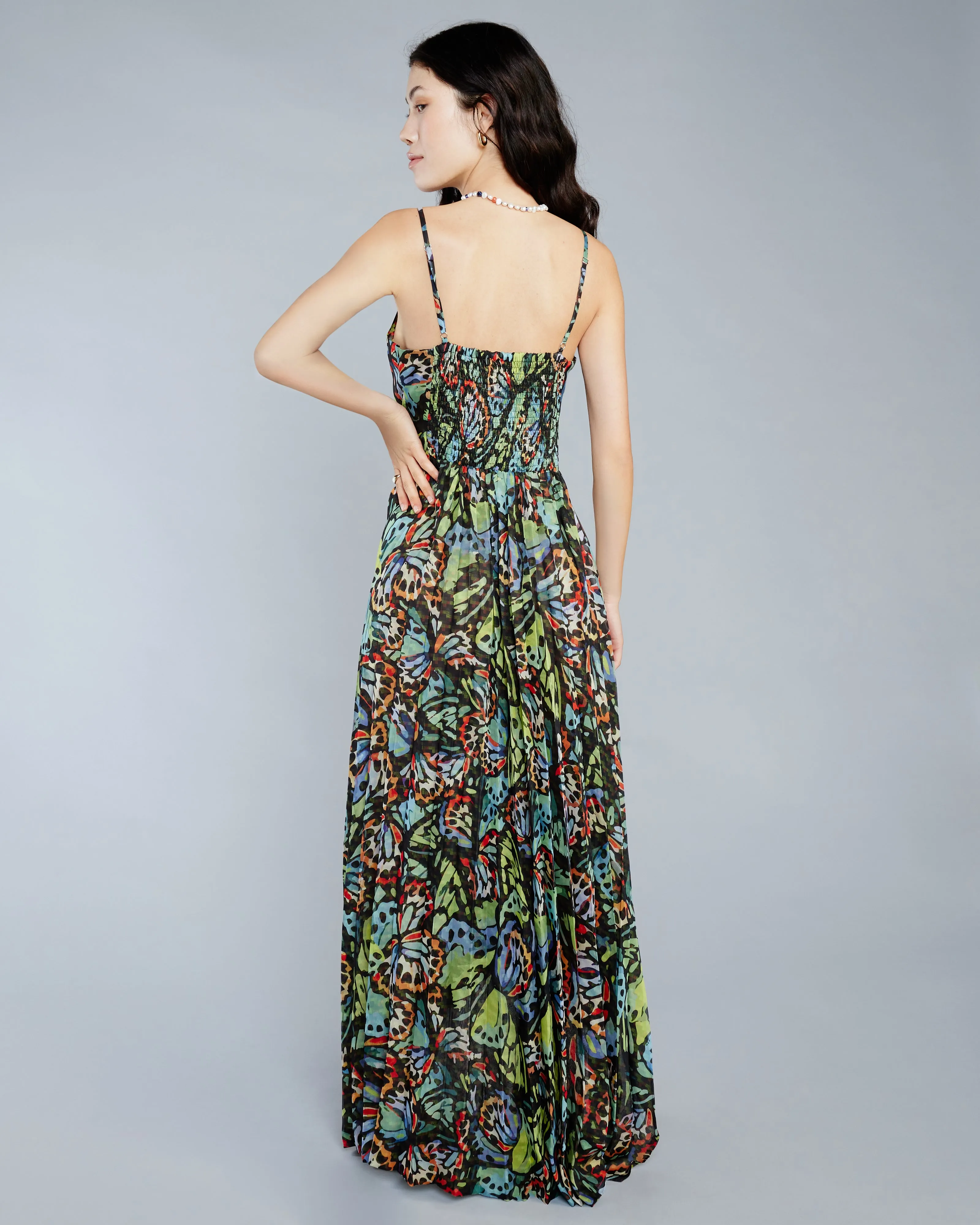 Malachite Butterfly Empire Dress