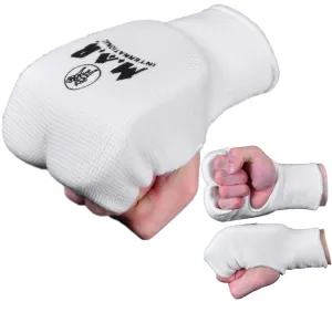 MAR-168A | White Elasticated Fabric Mitts For Hand Protection