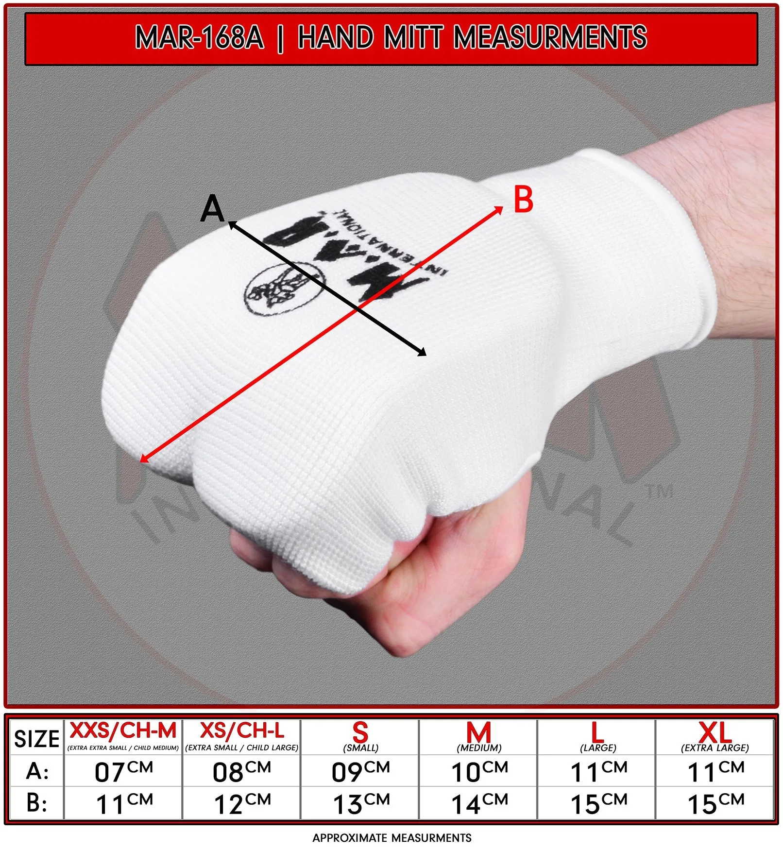 MAR-168A | White Elasticated Fabric Mitts For Hand Protection