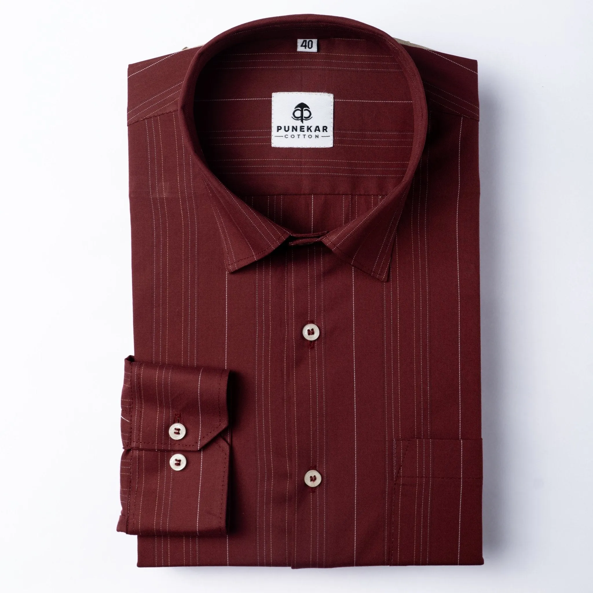 Maroon Color Prime Cotton Lining Shirt For Men