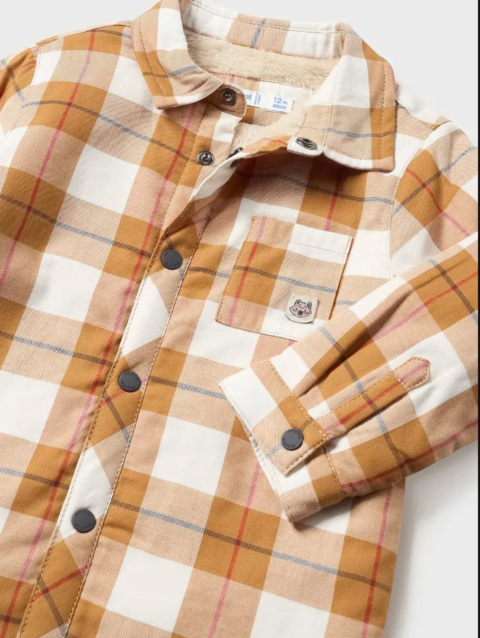 Mayoral Baby & Toddler Boys Ecofriends Plaid Sherpa Lined Shirt