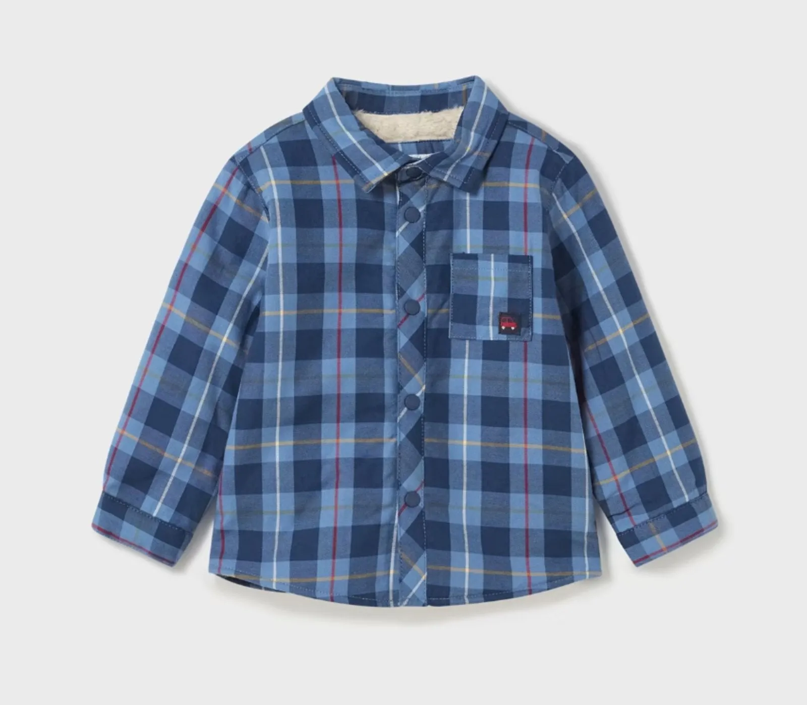 Mayoral Baby & Toddler Boys Ecofriends Plaid Sherpa Lined Shirt