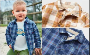 Mayoral Baby & Toddler Boys Ecofriends Plaid Sherpa Lined Shirt