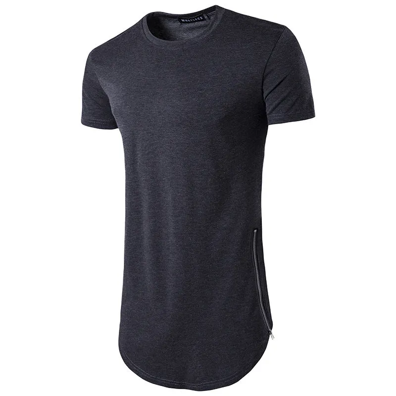 Men Crewneck Short Sleeves Long T-Shirt