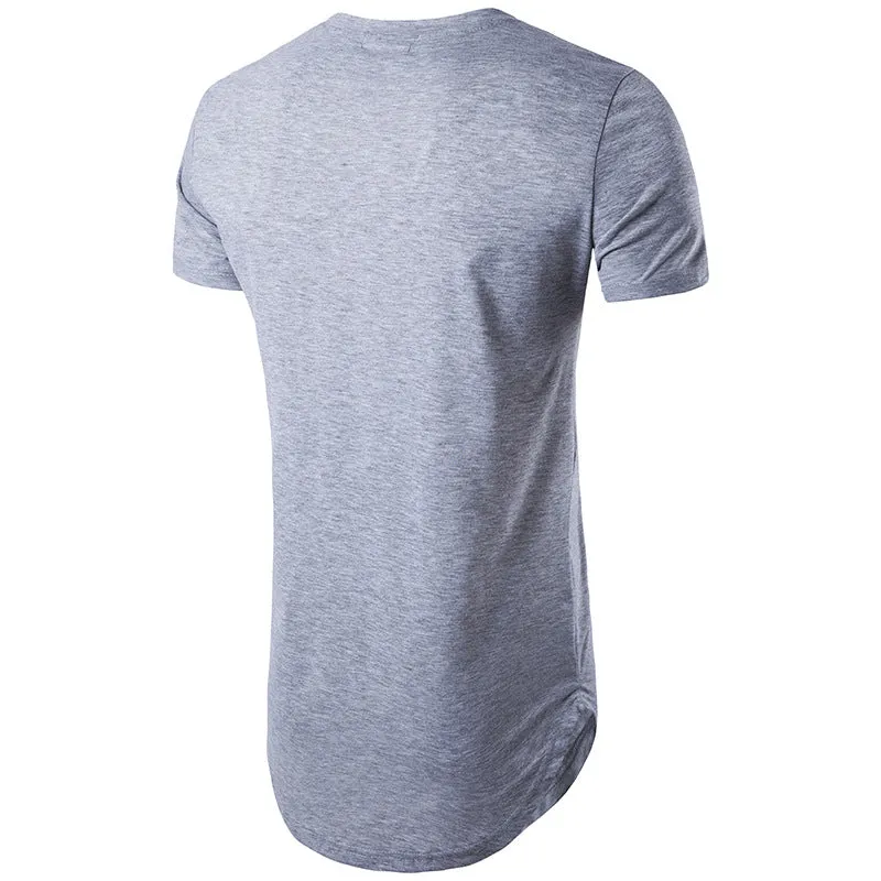 Men Crewneck Short Sleeves Long T-Shirt