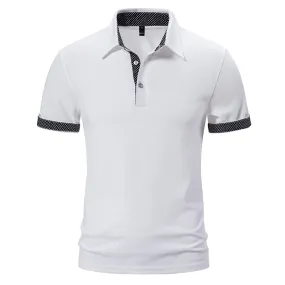 Men Turnover Collar Short Sleeves T-Shirt