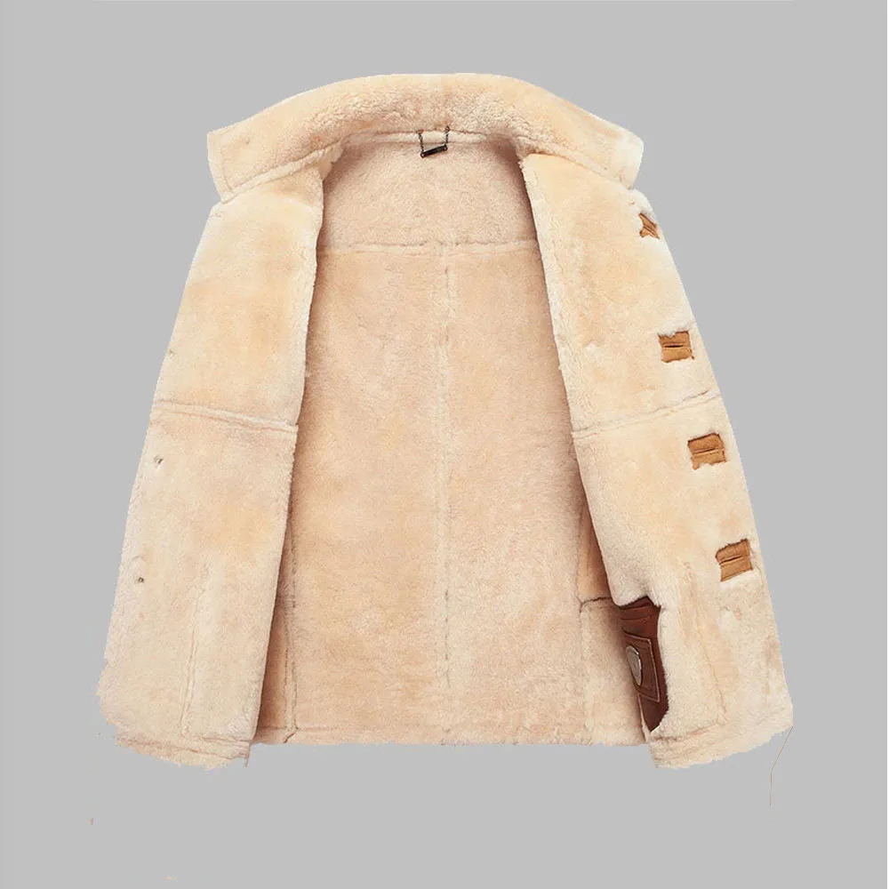 Men's B3 Shearling Jacket Coat  Long shearling Jacket