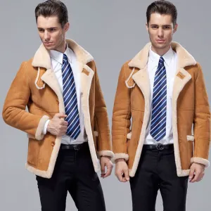 Men's B3 Shearling Jacket Coat  Long shearling Jacket