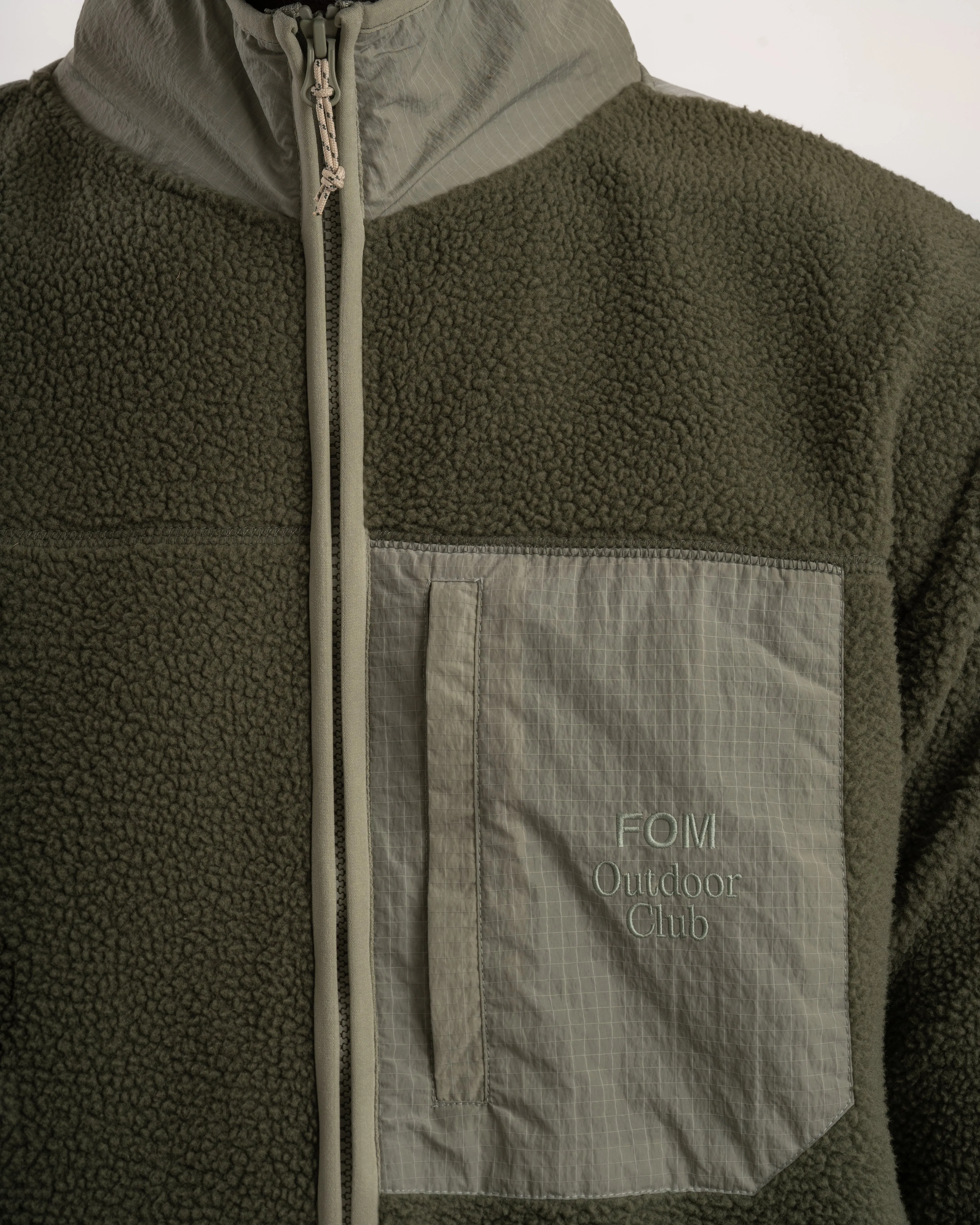 Mens Outdoor Fleece Jacket - Oakmoss