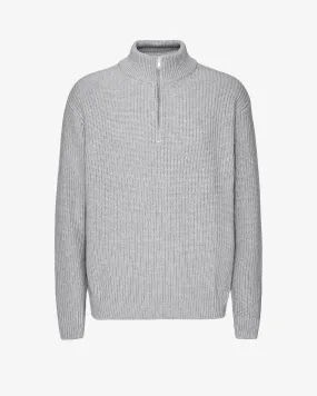 Merino Quarter Zip - Heather Grey