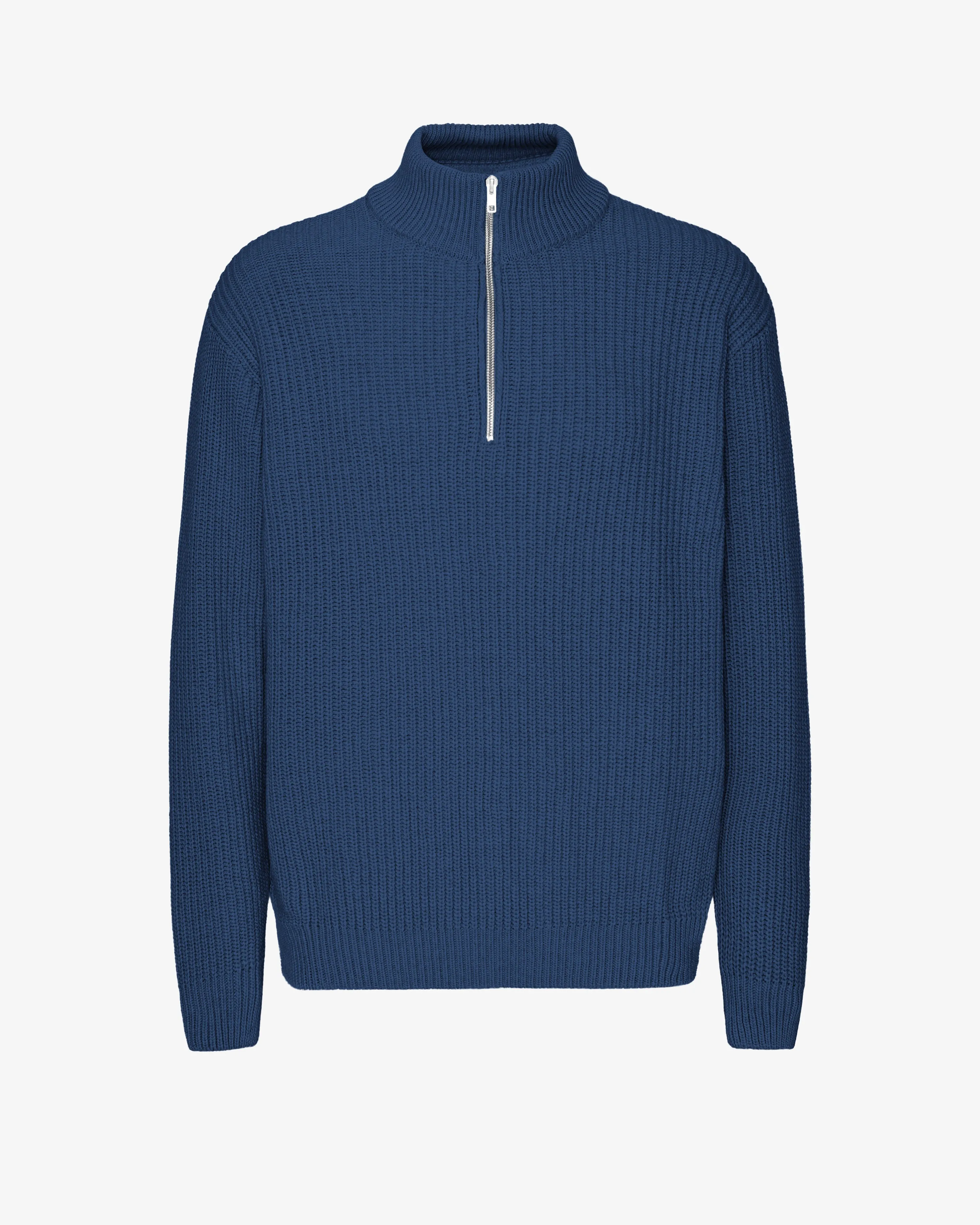 Merino Quarter Zip - Marine Blue