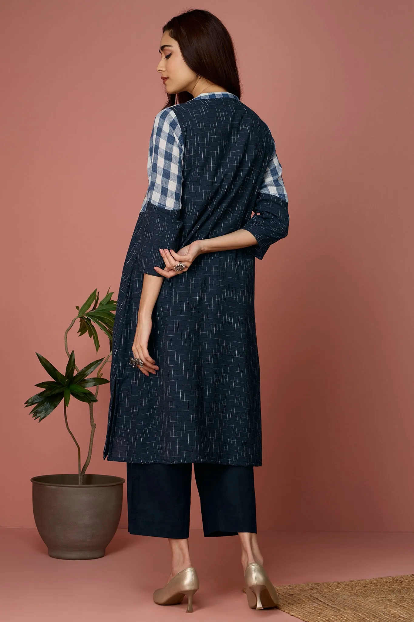 moon yoke kurta - Sapphire & Ivory Crossroads